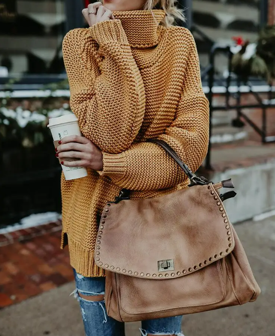 Cozy Knitted Turtleneck Sweater