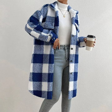 Blue Check Fleece Jacket