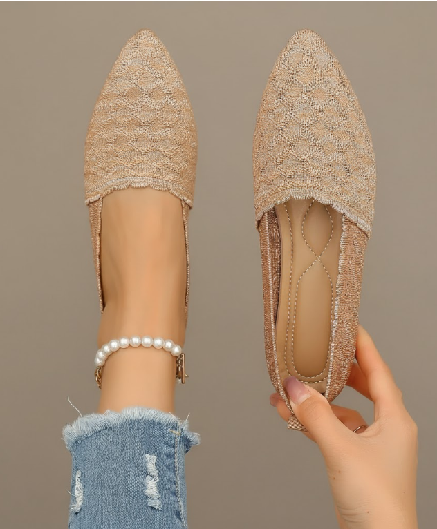 Woven Pointed Ballet Flats
