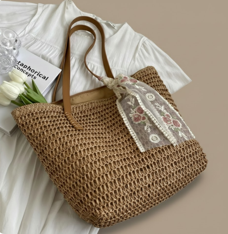 Woven Open-Top Everyday Tote