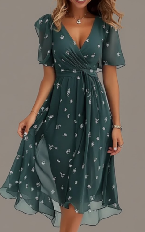 Victoria Elegant Short sleeve Dress