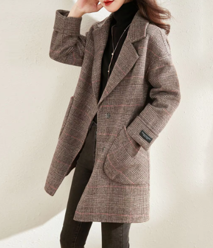 Classic Checkered Overcoat