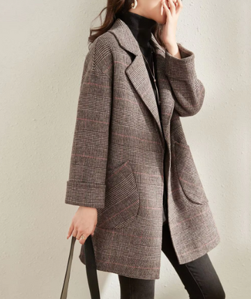 Classic Checkered Overcoat