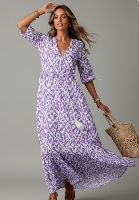 Valerie Printed Bohemian Dress