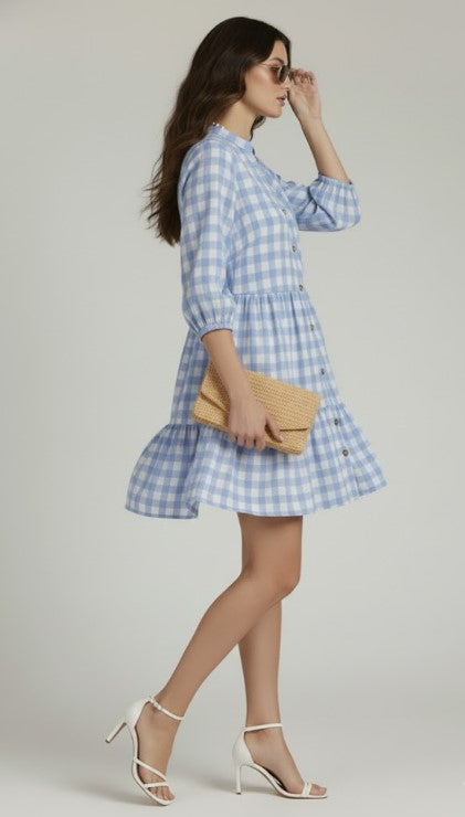Emily Elegant Plaid Dress