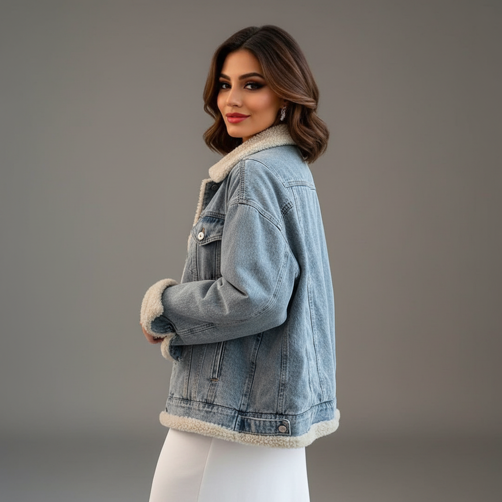 Shearling Denim Jacket