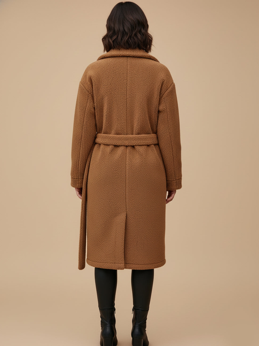 Longline Button-Up Teddy Coat