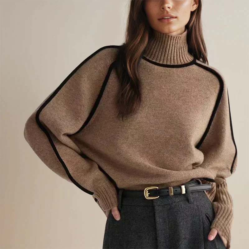 Minimalist Soft Knit Turtleneck Sweater