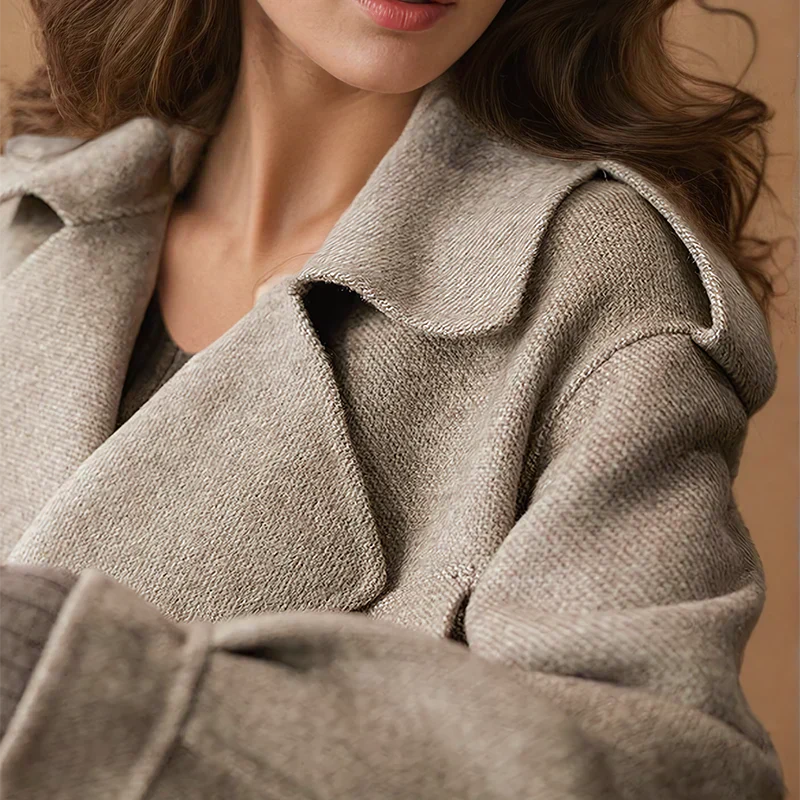 Structured Wool-Blend Short Coat