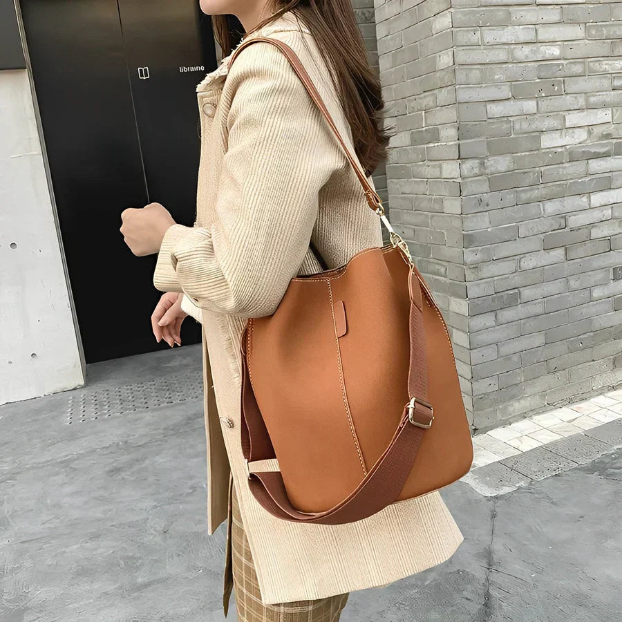 Dual Strap Slouchy Bucket Bag